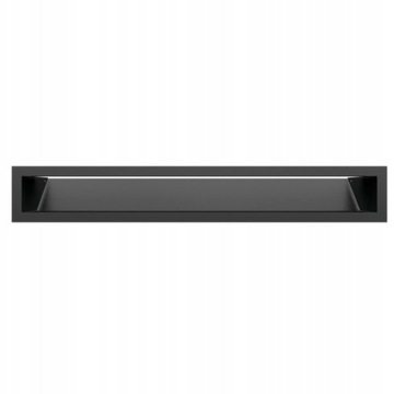 Решетка каминная вентиляционная LUFT 9х60см ЧЕРНАЯ