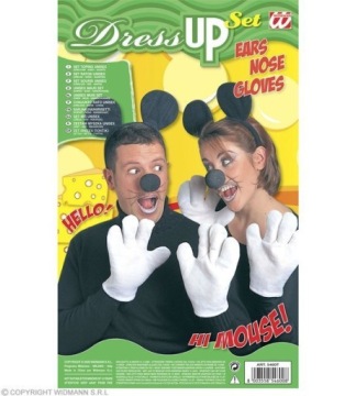 УШИ МИККИ-МАУСА, НОС, ПЕРЧАТКИ ДЛЯ МЫШИ