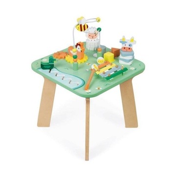 Многофункциональный деревянный развивающий стол Луг для детей 12м+, Janod
