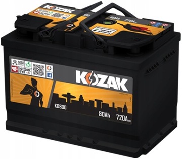 AKUMULATOR KOZAK KO800 80AH/780A [SAE] 80AH P+ NAJNOWSZY MODEL HIT !