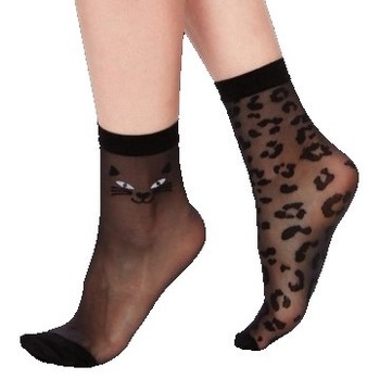 KOT_SKARPETKI NYLONOWE_nie do pary_ONE SIZE