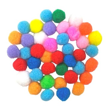 POMPONY DEKORACYJNE POMPONIKI KOLOROWE 2cm 40szt
