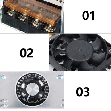 РЕГУЛЯТОР МОЩНОСТИ НАГРЕВАТЕЛЯ, СКОРОСТЬ, ТЕМПЕРАТУРА, НАПРЯЖЕНИЕ 4000 Вт, 0–220 В, РЕГУЛИРУЕМАЯ