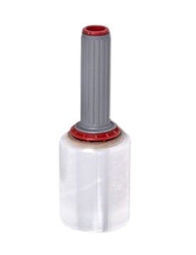 СТРЕЙЧ МИНИ РЭП ФОЛЬГА прозрачная 10см + РУЧКА-ДИСПЕНСЕР красно-серый