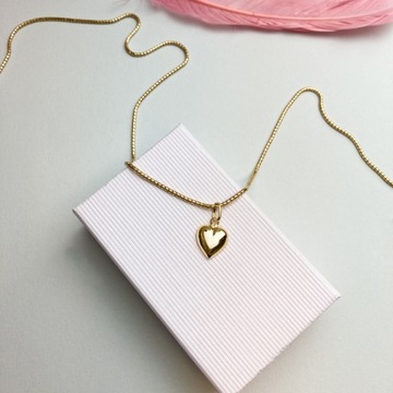 ZŁOTY MEDALIK SERDUSZKO Z MATKĄ BOSKĄ 585 CHRZEST