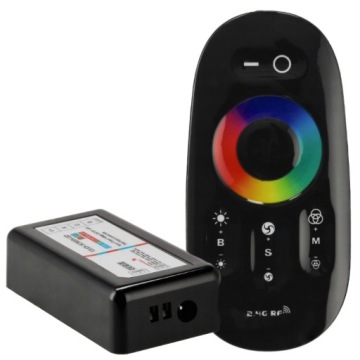 Sterownik RGBW 288W Do Taśm LED z Pilotem Radiowym Czarny Odległość Max 20m