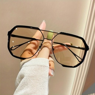 Okulary przeciwsłoneczne Double Bridge Aviator dla kobiet mężczyzn Retro me