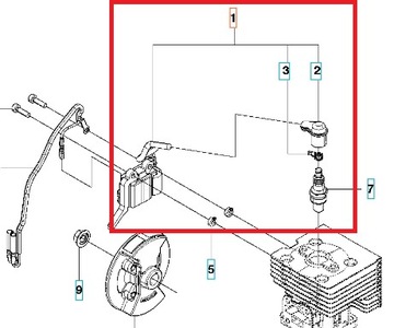 530BT Husqvarna Катушка зажигания/модуль вентилятора
