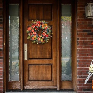 Венок на День Благодарения Осенний дверной венок Твердый универсальный диаметр 45 см