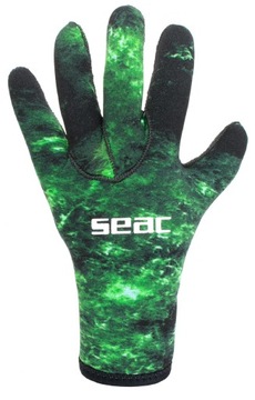 Неопреновые охотничьи перчатки для дайвинга SEAC CAMO зеленые XXL