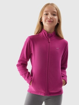 4F ДЕТСКАЯ ФЛИСОВАЯ ФУТБОЛКА НА МОЛНИИ ДЛЯ ДЕВОЧЕК