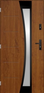 ПОЛИРОВАННАЯ НАРУЖНАЯ ДВЕРЬ INOX NWIS BLACK 72 ММ 90 СМ