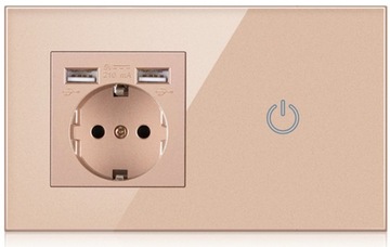 Gniazdo USB 6975001714512Włącznik światła dotykowy led 2× USB 2.1A