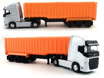 TIR VOLVO FH САМОСВАЛ ПРИЦЕП KIPER МОДЕЛЬ МЕТАЛЛИЧЕСКИЙ ВЕЛЛИ 1:64