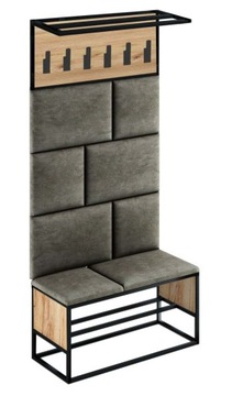 PRZEDPOKÓJ LOFT PW PANEL TAPICEROWANY STELAŻ METAL
