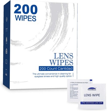 Visumall Lens chusteczki soczewki okulary 200sztuk
