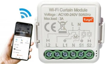 MINI STEROWNIK ROLET MARKIZ ŻALUZJI WIFI 1CH TUYA