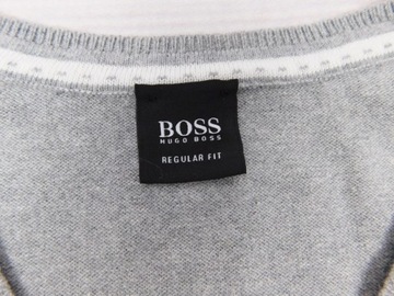 HUGO BOSS__BARNABAS-2__BAWEŁNIANY CIENKI__SZARY__L-XL