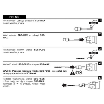 Adapter z SDS Max do SDS Plus