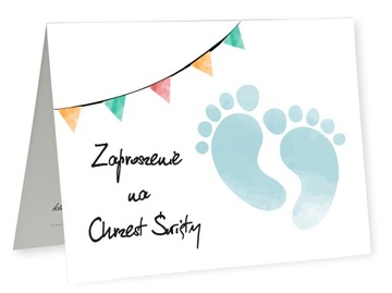 ZAPROSZENIA na Chrzest Święty Chrzciny 10 sztuk
