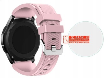 PUDROWY PASEK SILIKONOWY SAMSUNG GEAR S3 + SZKŁO