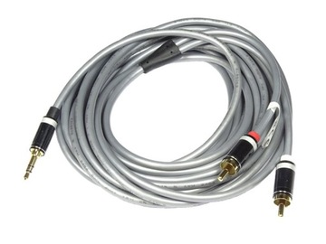 Przyłącze kabel CHINCH 2x RCA na JACK 3.5mm 2,5m