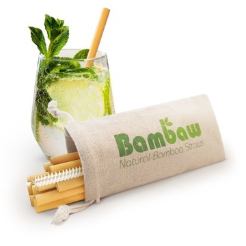 Bambaw Набор бамбуковых трубочек (22см) 12 шт.