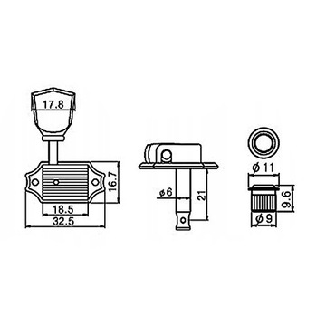 Набор тюнеров для электрогитары LPS33 JEREMI