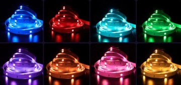 ВОДОНЕПРОНИЦАЕМАЯ СВЕТОДИОДНАЯ ЛЕНТА RGB SMD 5050 ЦВЕТНАЯ ДИСТАНЦИОННАЯ 5м