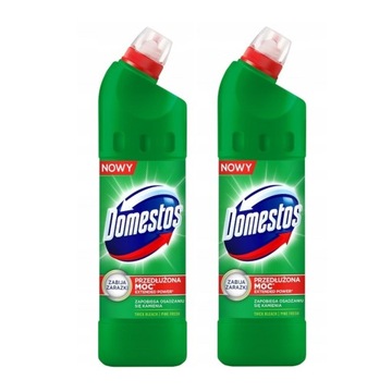 DOMESTOS Płyn do WC sanitariatów czyszczenia toalet 2x750ml Zielony Pine