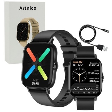 SMARTWATCH ZEGAREK WODOODPORNY CZARNY MENU PL SPORT ACTIVE POWIADOMIENIA