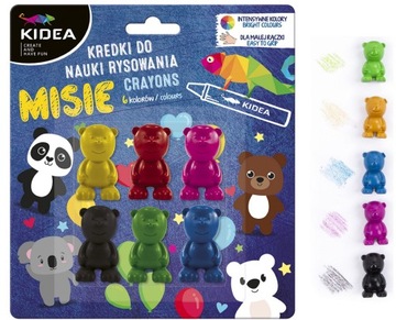 Kredki do nauki rysowania misie dla maluszków