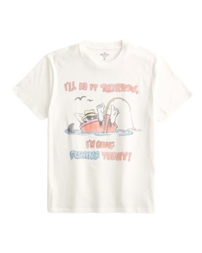 Hollister by Abercrombie - Relaxed Fishing Graphic Tee - L -