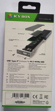 Корпус твердотельного накопителя Icy Box M.2 NVMe USB-C