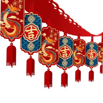 Многоразовая китайская гирлянда «Успех», «Комната счастья», «Дракон 6», подвеска, 2 м.