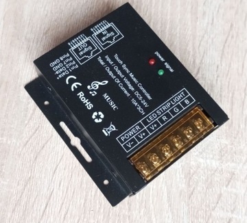 Sterownik muzyczny led jednokolorowy 30A pilot radiowy dotykowy synchro