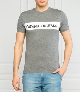 MĘSKA KOSZULKA CALVIN KLEIN CK SZARA TSHIRT ROZ M