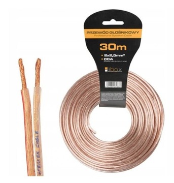PRZEWÓD GŁOŚNIKOWY 30m 2x2,5mm KABEL DO GŁOŚNIKÓW MIEDŹ CCA HQ