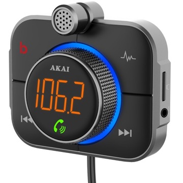 АВТОМОБИЛЬНЫЙ ПЕРЕДАТЧИК BLUETOOTH 5.0 AKAI FMT-95BT QC 3.0 ЗАРЯДКА