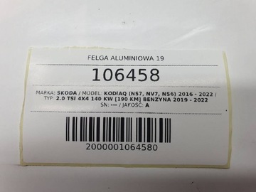 DISK HLINÍK 19 SKODA KODIAK ET43 565601025N