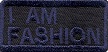 aplikacja I AM FASHION naszywka termo haft srebro