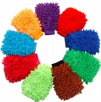 Двусторонние перчатки для мытья автомобиля из микрофибры.