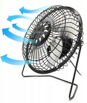 WENTYLATOR WIATRAK BIURKOWY METALOWY USB 20CM