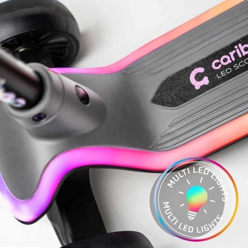 Самокат трехколесный детский CARIBOO LEDstar