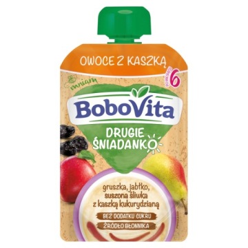 BoboVita Другий Сніданок пюре яблуко-груша-слива 100 г X6