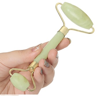MASAŻER DO TWARZY Z JADEITU gua sha ROLLER WAŁEK