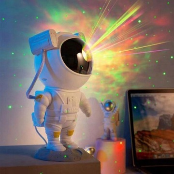 PROJEKTOR GWIAZD NIEBA LED RGB LAMPKA NOCNA ASTRONAUTA DLA DZIECKA AK235A