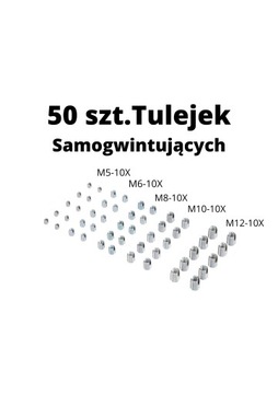Komplet Tulejek samogwintujących 50 szt.M5-M12