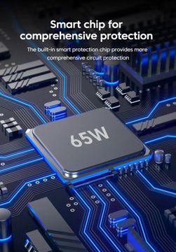 БЛОК ПИТАНИЯ ЗАРЯДНОЕ УСТРОЙСТВО 230 В 65 Вт 6 ПОРТОВ USB USB-C БЫСТРАЯ ЗАРЯДКА QC 3.0 PD