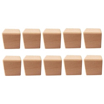 10 szt. Drewniane, niedokończone puste kwadratowe drewno 2,5 cm